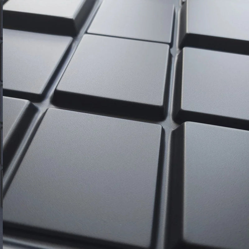 10 Placas 3D Black Decorativas para Paredes e Tetos