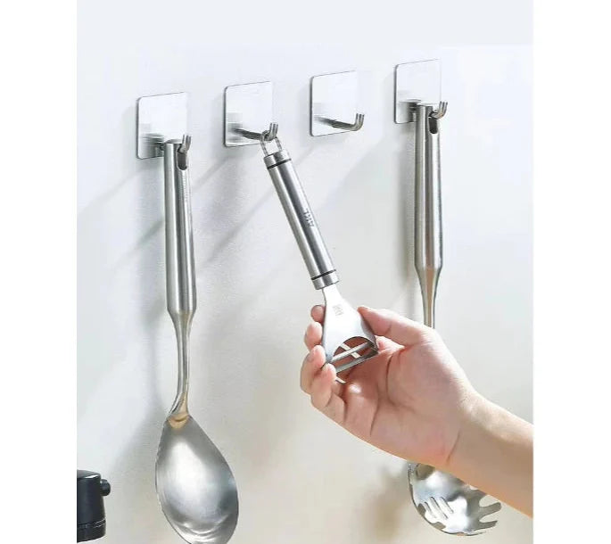Kit 8 Ganchos Adesivos Inox