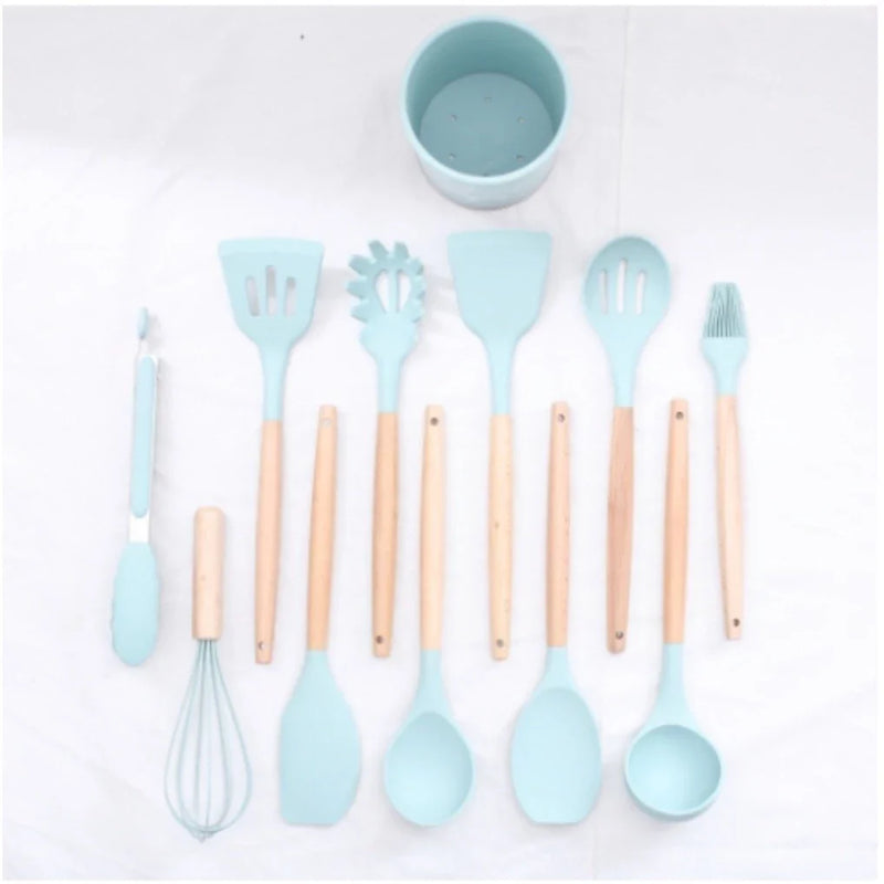 KIT COZINHA 12 PEÇAS DE SILICONE HEALLSORT - 40% OFF