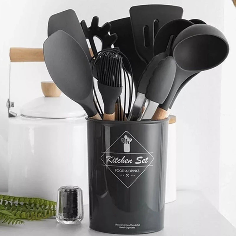 KIT COZINHA 12 PEÇAS DE SILICONE HEALLSORT - 40% OFF