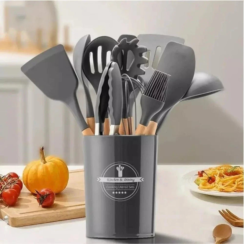 KIT COZINHA 12 PEÇAS DE SILICONE HEALLSORT - 40% OFF