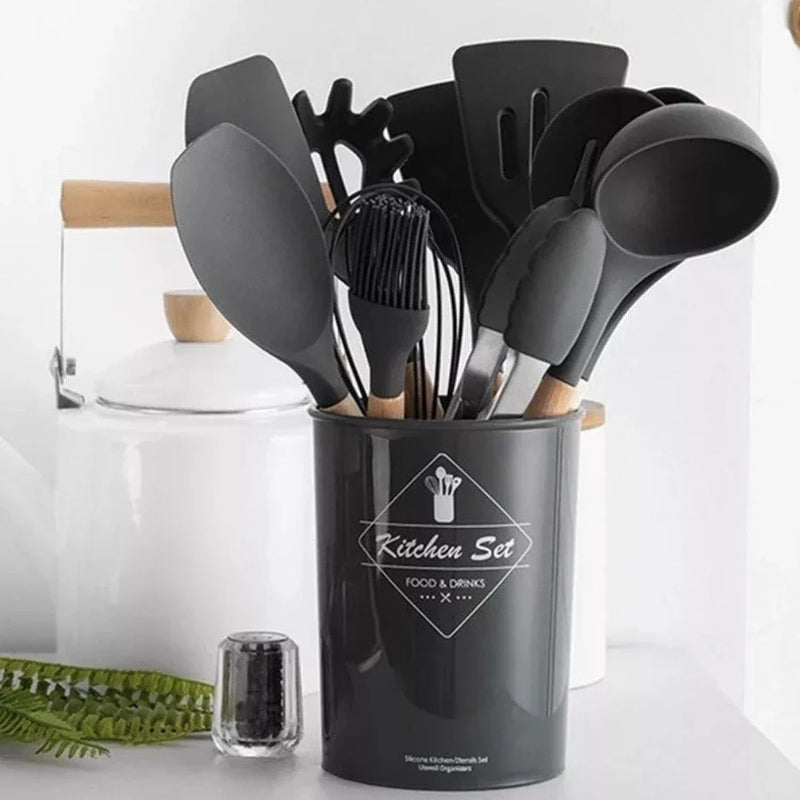 KIT COZINHA 12 PEÇAS DE SILICONE HEALLSORT - 40% OFF