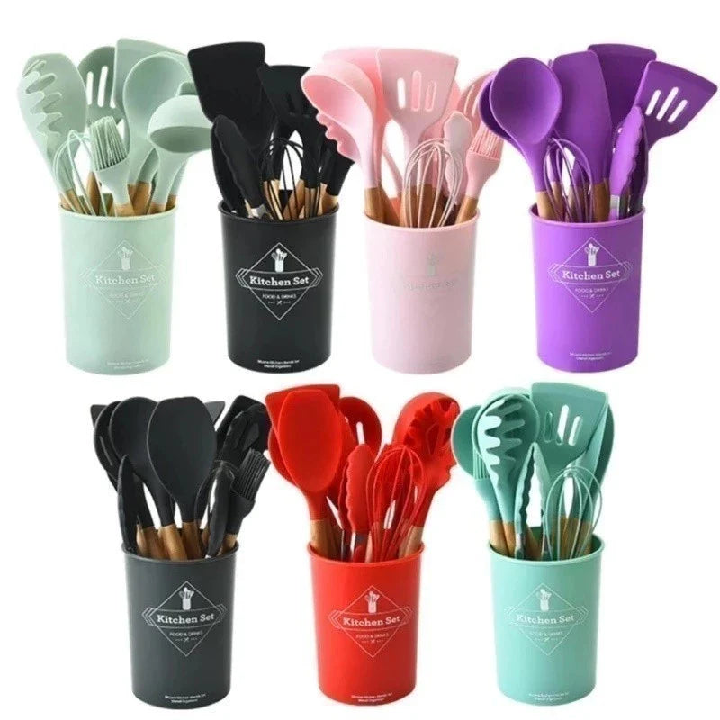 KIT COZINHA 12 PEÇAS DE SILICONE HEALLSORT - 40% OFF