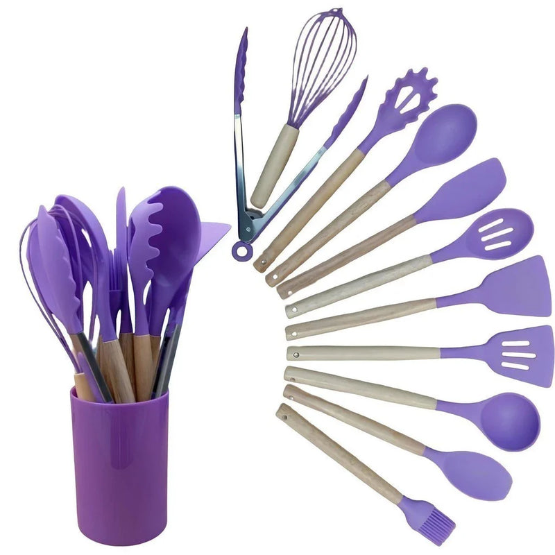 KIT COZINHA 12 PEÇAS DE SILICONE HEALLSORT - 40% OFF