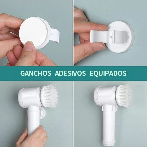Escova Elétrica de Limpeza 3 em 1 Sem Fio